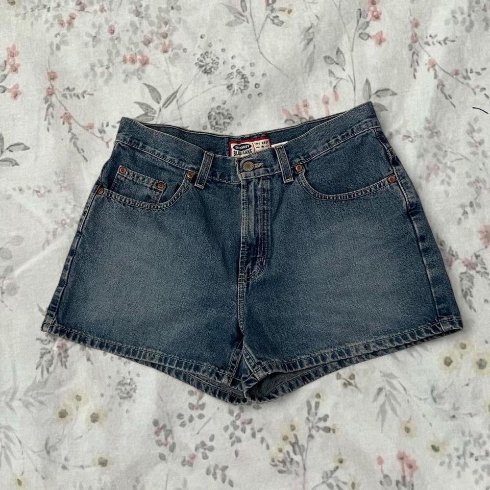 Y2k Vintage Old Navy 100% Cotton Denim Shorts Carpenter Midrise